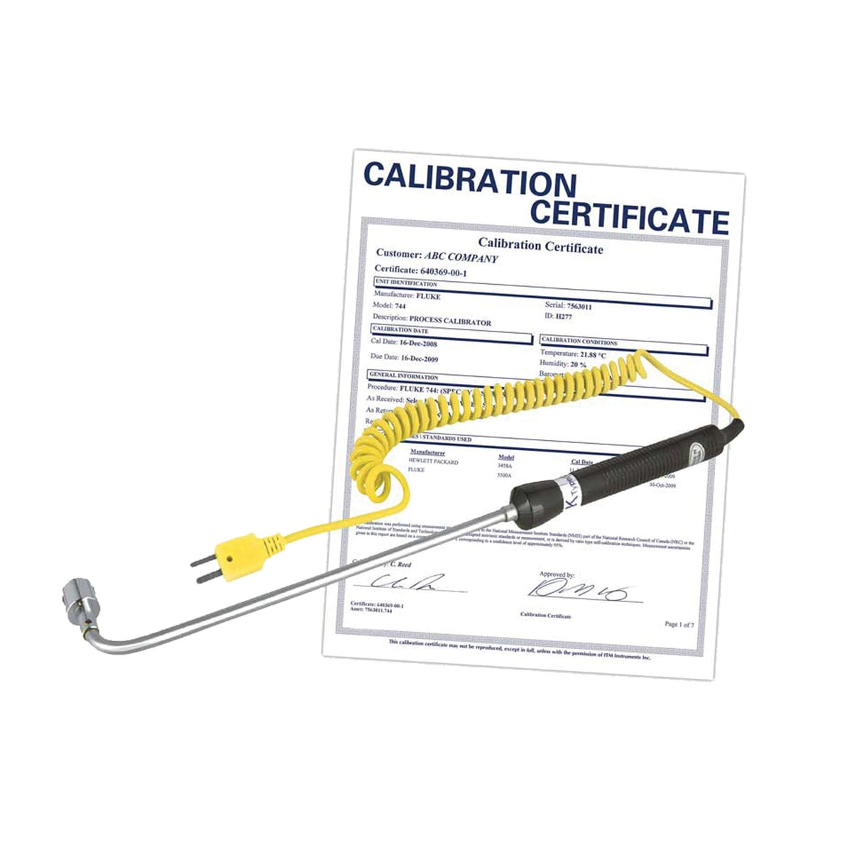Right Angle Thermocouple Surface Probe (includes ISO Certificate), 500 ...