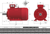 Max Motion IJC280S-2-47 | IEC Motor 100HP, 3600RPM, 460/796V, Frame 280S, TEFC