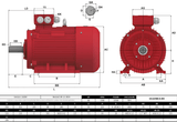 Max Motion IJC225M-4-47 | IEC Motor 60HP, 1800RPM, 460/796V, Frame 225M, TEFC