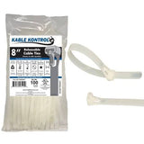 Kable Kontrol CTR800NT 8" Natural Reusable Cable Ties - CTR800NT