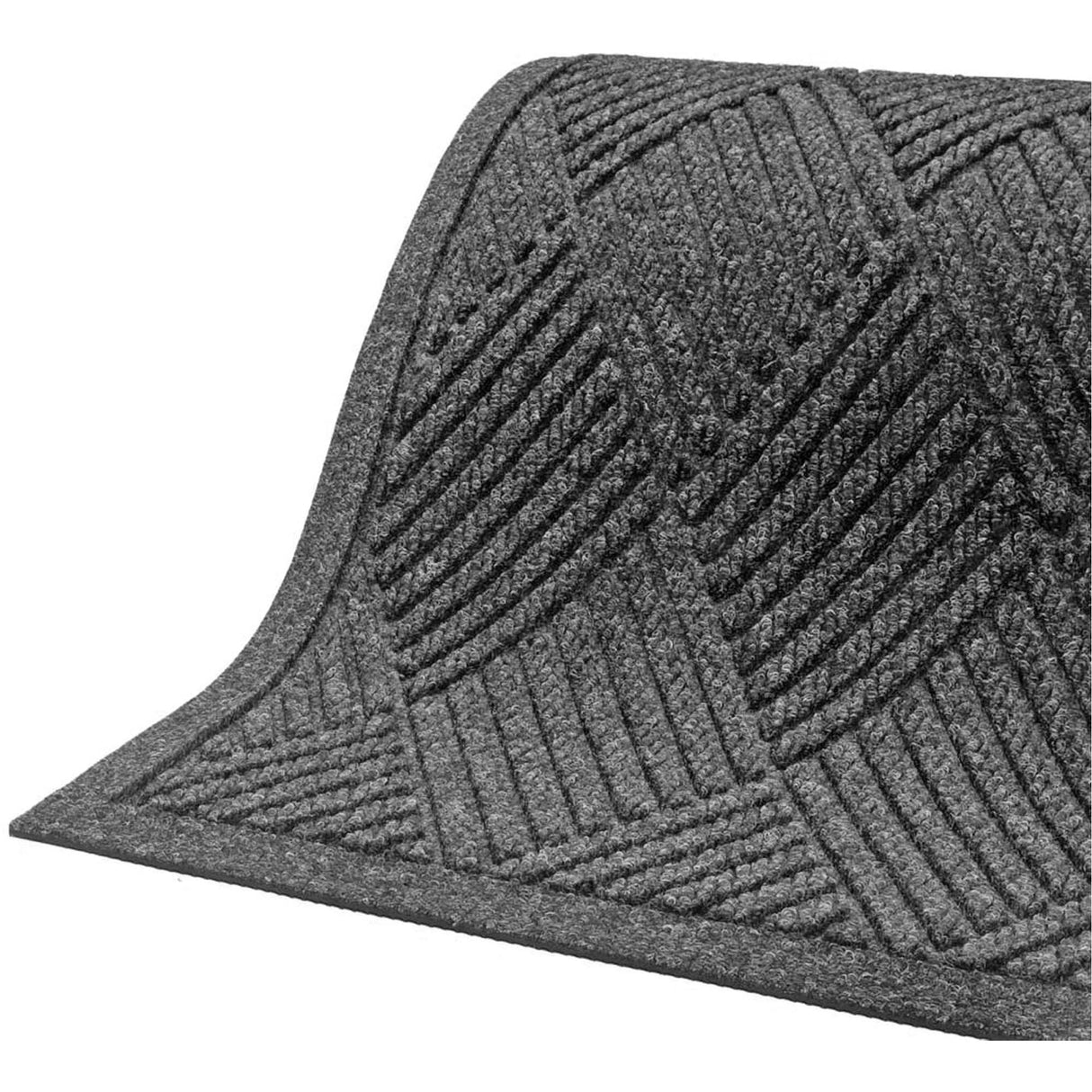 Waterhog® Eco Premier Fashion Matting, Wiper/Scraper, 6' x 8' x 3/8", Black Smoke