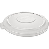 Round Brute® Tops, Flat Lid, Plastic/Polyethylene, Fits Container Size: 22" Dia.