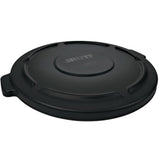 Brute® 32 Gallon Self-Draining Lid, Flat Lid, Plastic, Fits Container Size: 22-1/4" Dia.