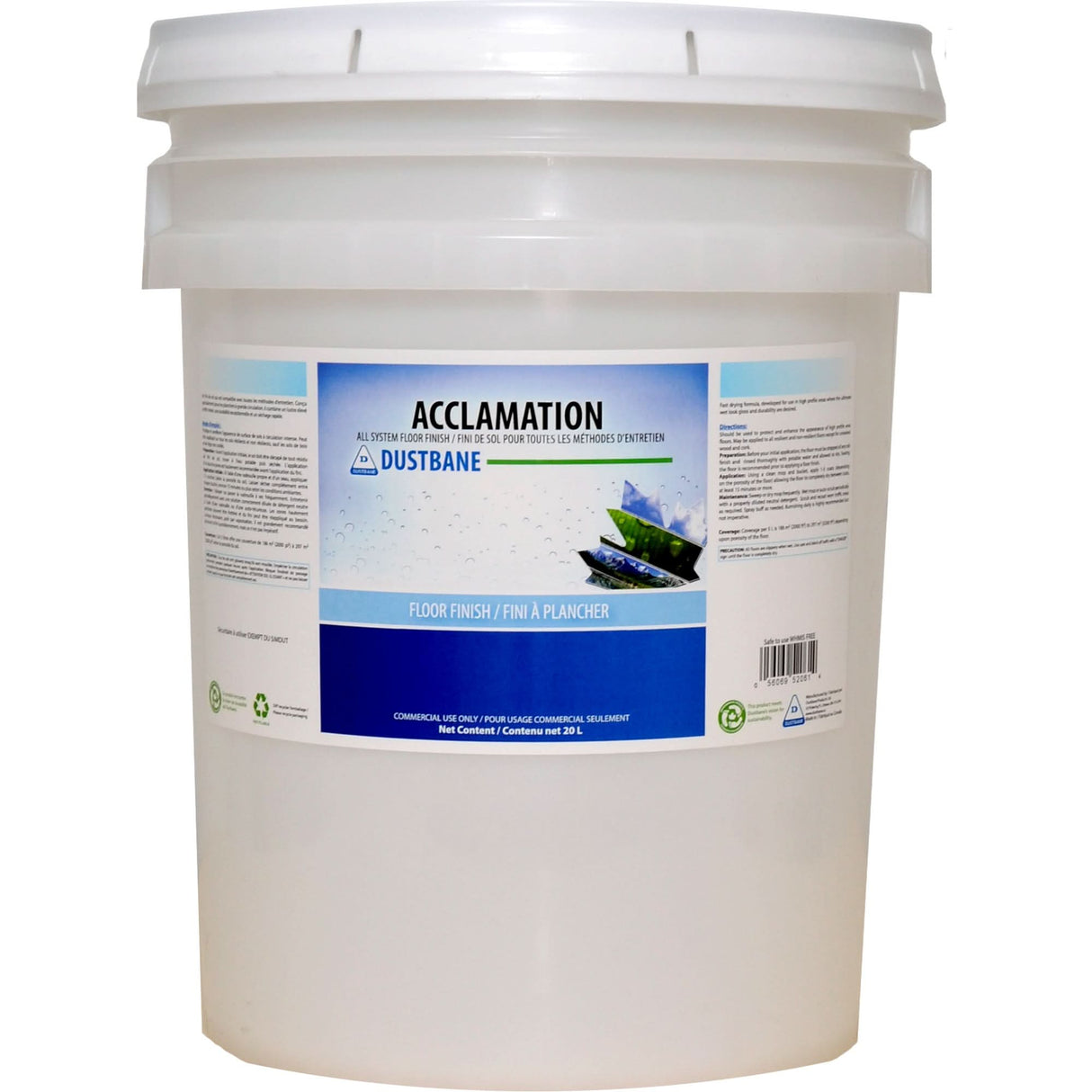Acclamation All-System Floor Finish, 20 L, Drum
