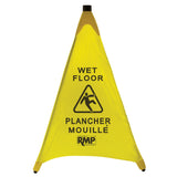 "Wet Floor" Pop-Up Safety Cone, Bilingual with Pictogram