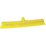 Small Particle Push Broom Head, Fine Bristles, 24", Polyester, Yellow