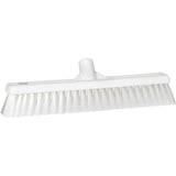 Small Particle Push Broom Head, Fine Bristles, 16-1/2", Polyester, White