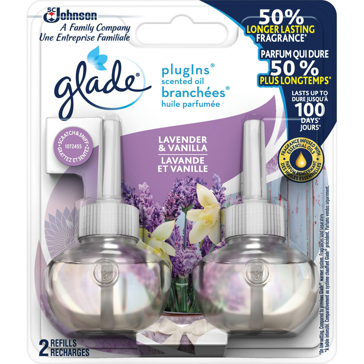 Glade® PlugIns® Scented Oil Refills, Lavender & Vanilla, Cartridge