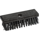 Utility Brush with Threaded Hole, 8" L, Synthetic Bristles, Black