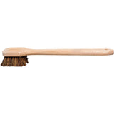 Long-Handle Pot Brush, 20" L, Palmyra Bristles, Beige