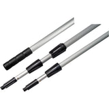 3-Piece Extension Handle, Aluminum, Telescopic, Threaded Taper Tip, 1" Diameter, 108" Length