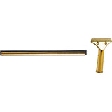 Window Squeegee with Handle, 18", Rubber, Brass Frame