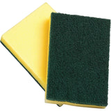 Sponges with Scouring Pad, Scrubbing, 4" W x 6" L