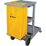Janitor Cart, 44" x 20" x 38", Plastic, Grey