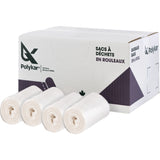 High Density Garbage Bags, Utility, 24" W x 22" L, 8 microns, Frosted, 26 L (7 Gal.) Capacity