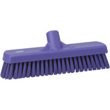 Deck & Wall Scrub Broom, Stiff Bristles, 12", Polyester, Purple