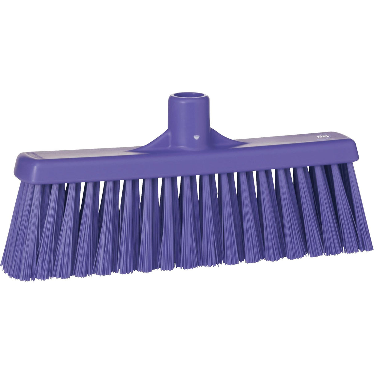 Upright Broom Head, Medium Bristles, 12", Polyester, Purple