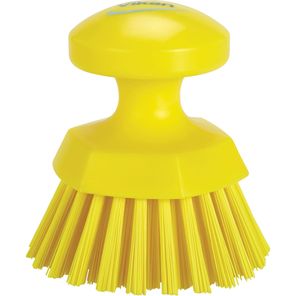 Round Hand Brush, Stiff Bristles, 5" Long, Yellow