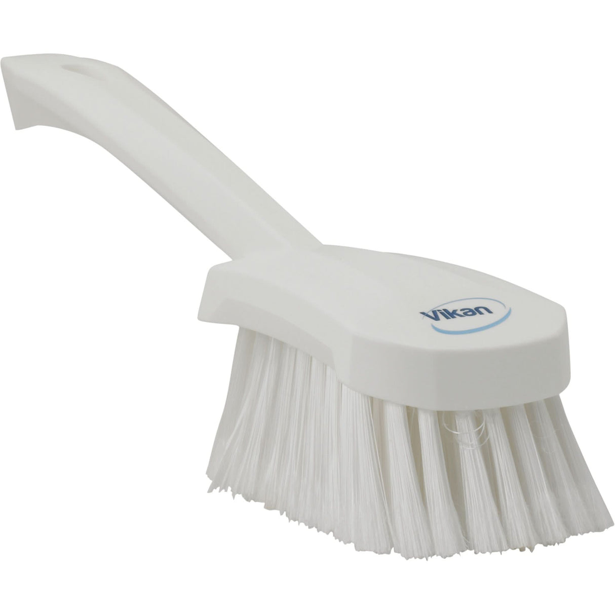 Short-Handled Washing Churn Brush, Soft Bristles, 10" Long, White