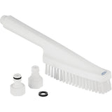 Waterfed Hand Brush, Stiff Bristles, 13" Long, White