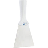 Handle-Mounted Stainless Steel Scraper, White, 4" W x 8" L