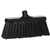 Heavy-Duty Push Broom, Stiff Bristles, 13", Polyester, Black