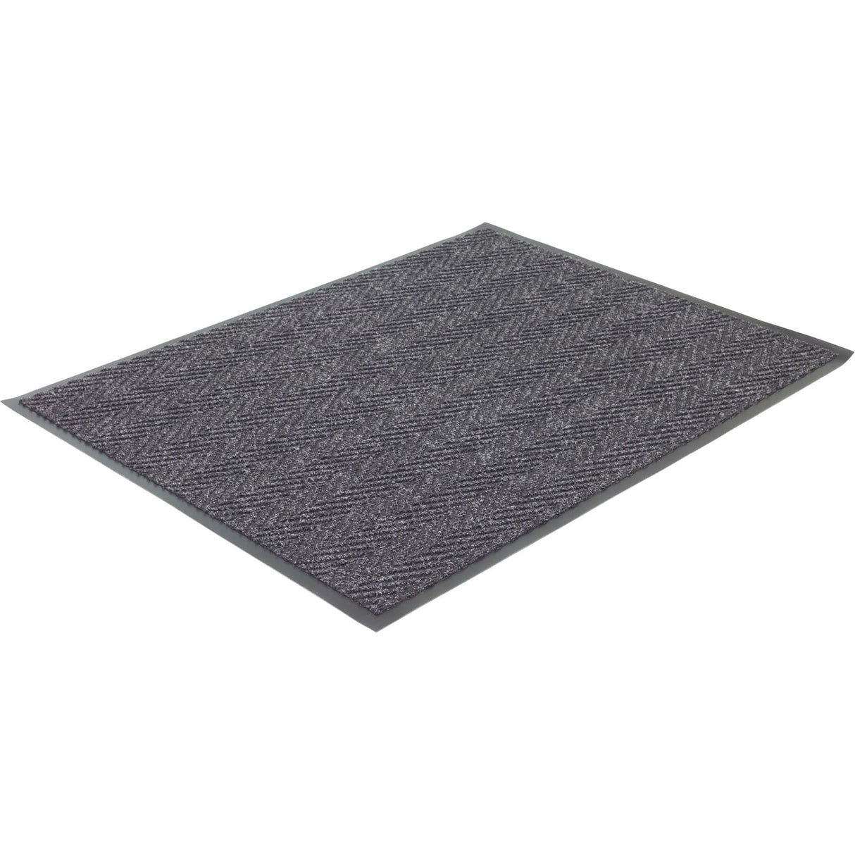 Herringbone Matting, Wiper/Scraper, 3' x 5' x 1/4", Dark Grey