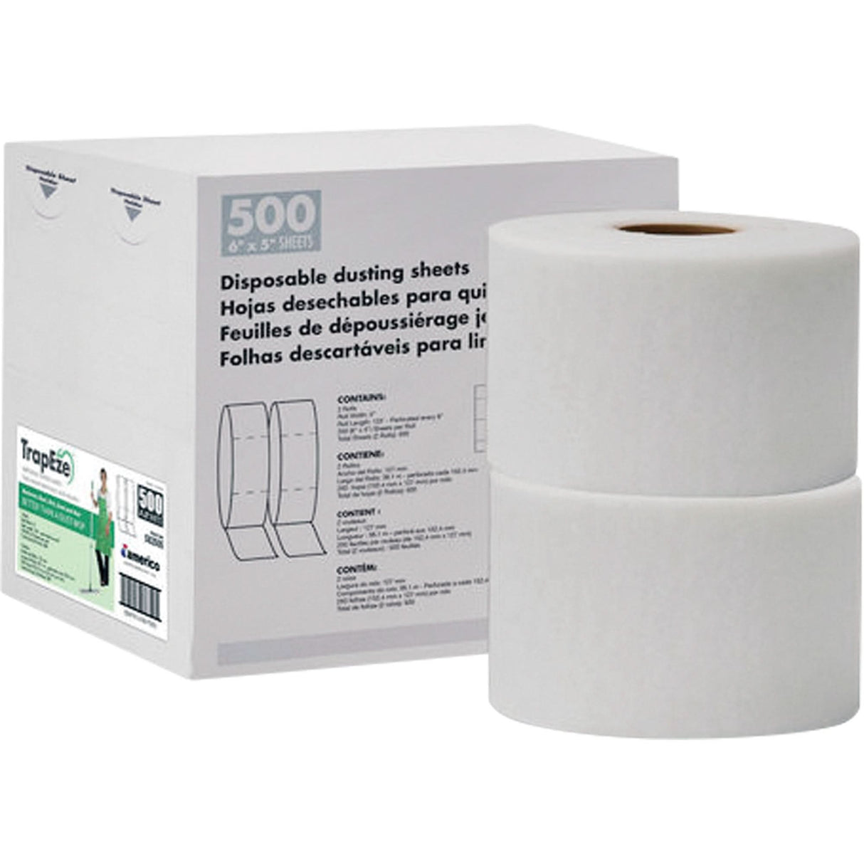 TrapEze® Double Roll Disposable Dusting Sheets, Polyester