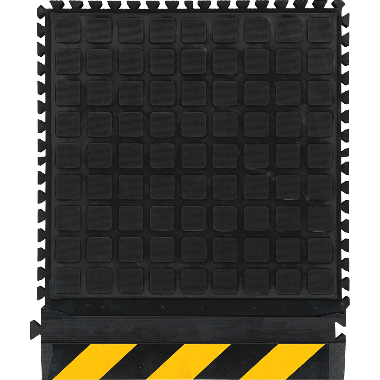 Hog Heaven III Comfort Modular Side Tile, Corrugated, 1-1/2' x 1-4/5' x 3/4", Black/Yellow, Nitrile
