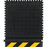 Hog Heaven III Comfort Modular Side Tile, Corrugated, 1-1/2' x 1-4/5' x 3/4", Black/Yellow, Nitrile