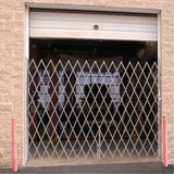 Galvanized Folding Security Gates, Fixed Single Folding, 8' L x 8' H Expanded