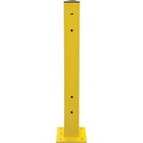 Double Guard Rail Post, Steel, 5" L x 44" H, Safety Yellow
