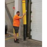 Polyethylene Bollard Cover, 4-1/2" Dia. x 64" L, Red/Yellow