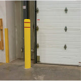 Polyethylene Bollard Cover, 6-5/8" Dia. x 52" L, Red/Yellow