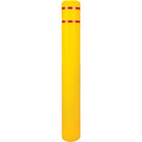 Polyethylene Bollard Cover, 6-5/8" Dia. x 52" L, Red/Yellow