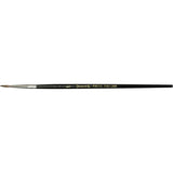 Black Pointed Bristle Artist Brush, 3.5 mm Brush Width, Camel Hair, Wood Handle