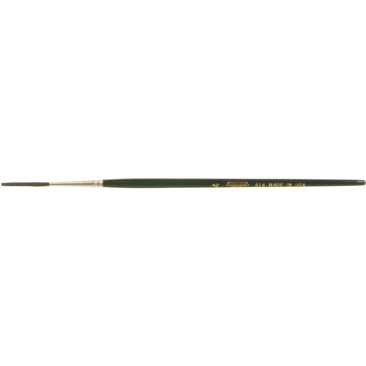 Round Lettering Marking Paint Brush, 7/64" Brush Width, Camel Hair, Wood Handle