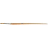 Pure White Bristle Round Marking Paint Brush, 1/4" Brush Width, White China, Wood Handle