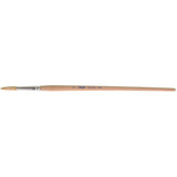 Pure White Bristle Round Marking Paint Brush, 9/32" Brush Width, White China, Wood Handle