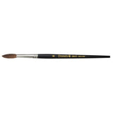 Black Pointed Bristle Artist Brush, 5.7 mm Brush Width, Camel Hair, Wood Handle