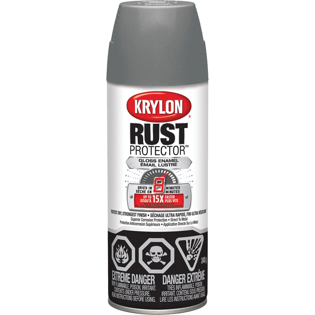 Rust Protector™ Primer, Grey, Very Flat, 340 g, Aerosol Can