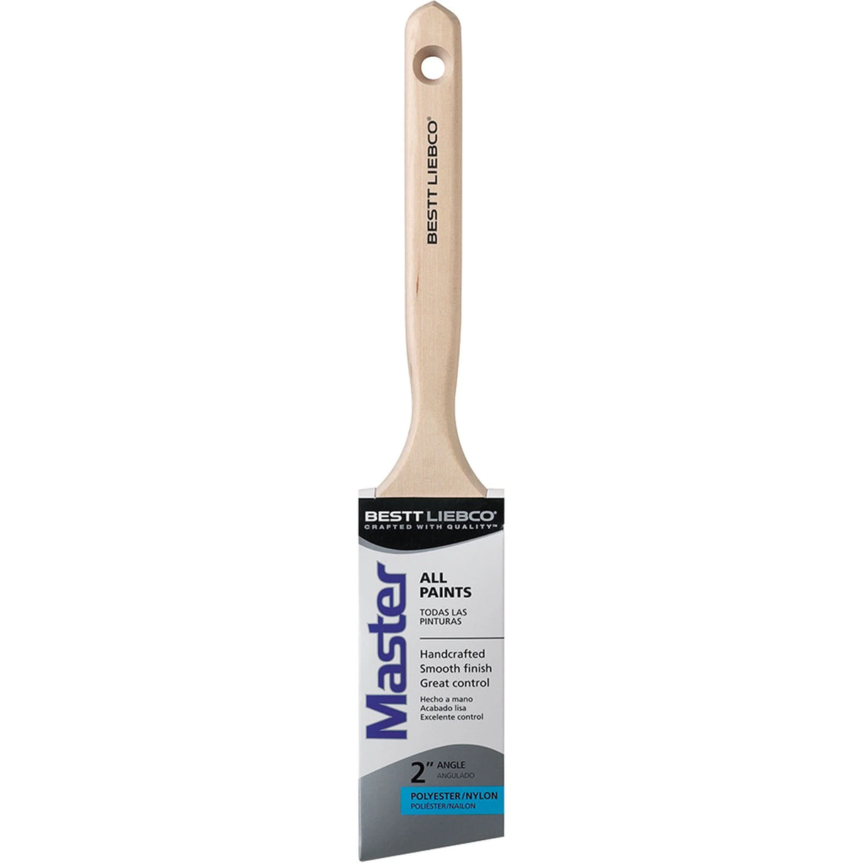 Angle Sash Brush, Poly/Nylon, Wood Handle, 2" Width