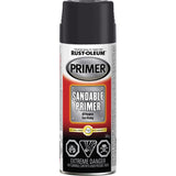 Automotive All-Purpose Sandable Primer, Black, Very Flat, Aerosol Can