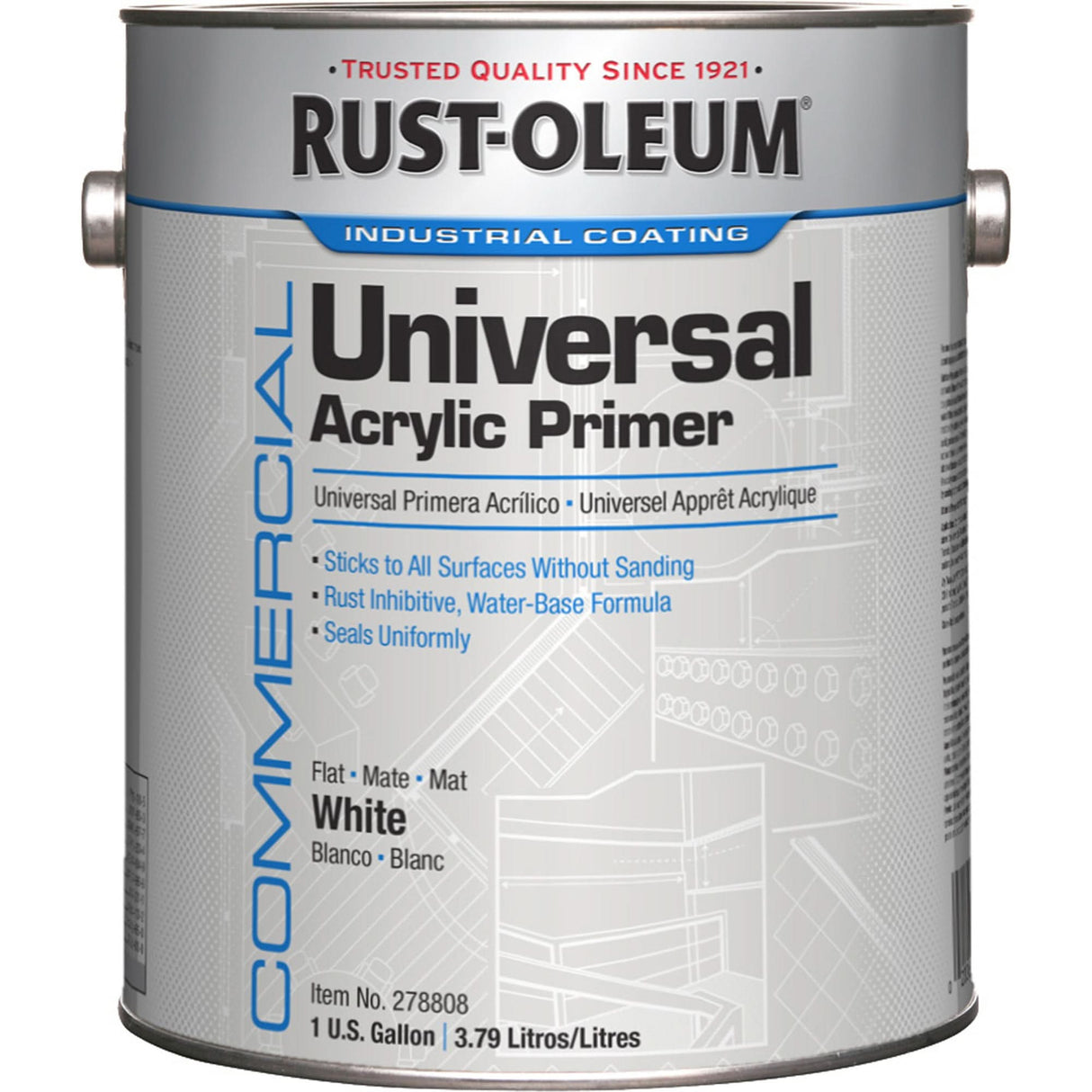 Commercial Universal Acrylic Primer, White, Flat, Gallon