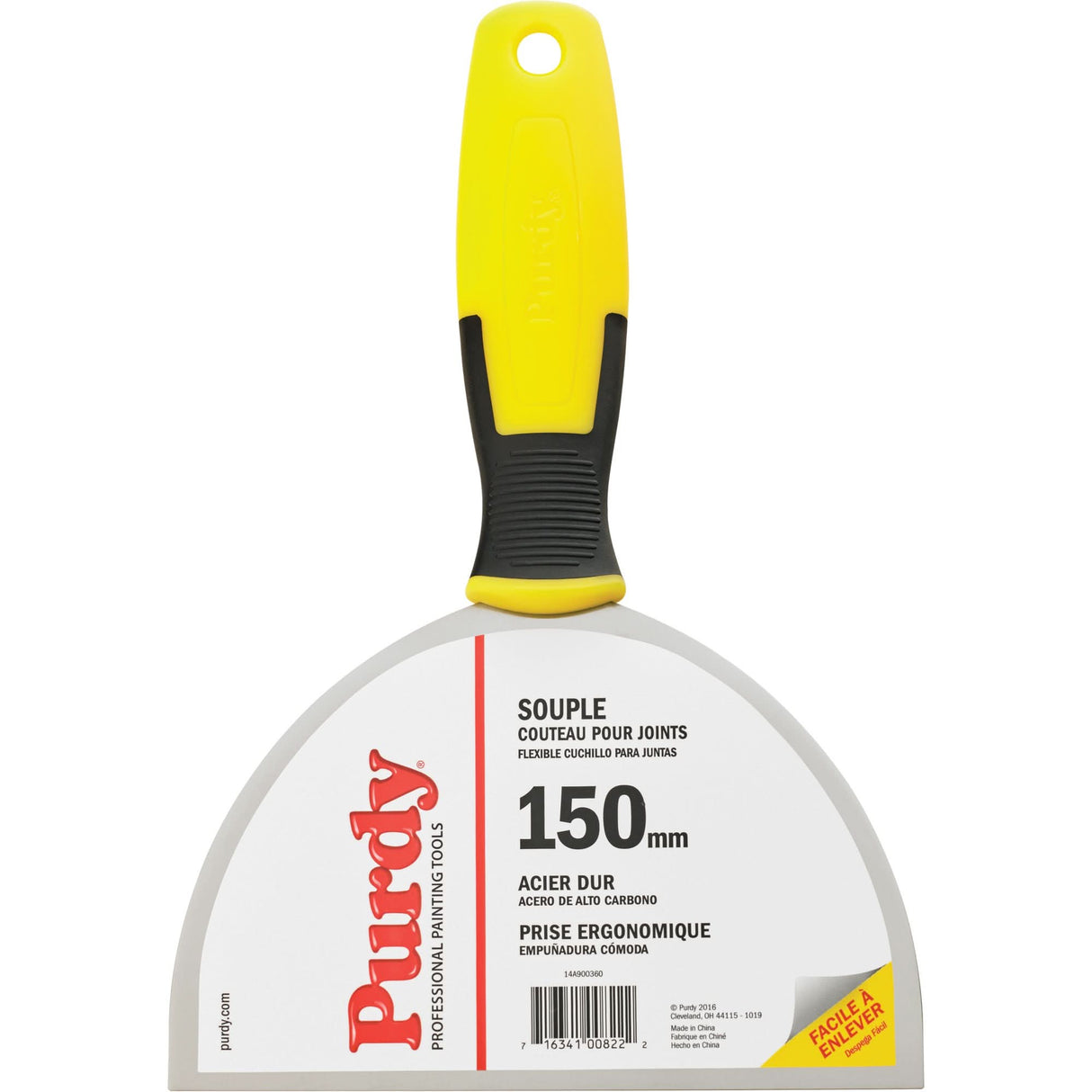 Contractor Flexible Joint Knife, High-Carbon Steel Blade, 6" Wide, Plastic Handle