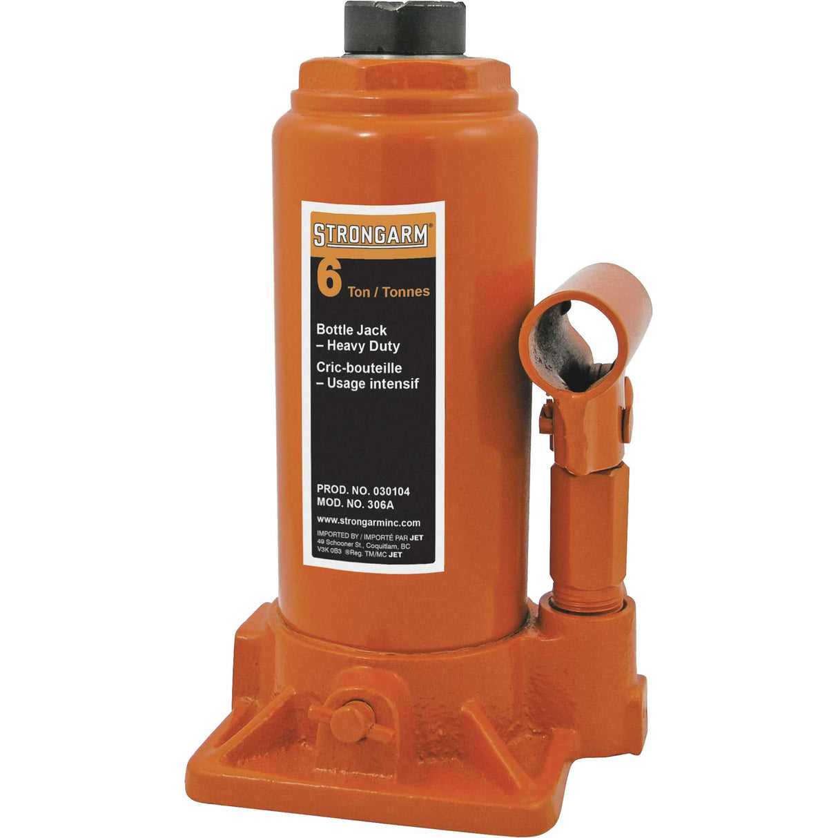 306A Bottle Jack, 6 Ton(s), 16" Raised Height