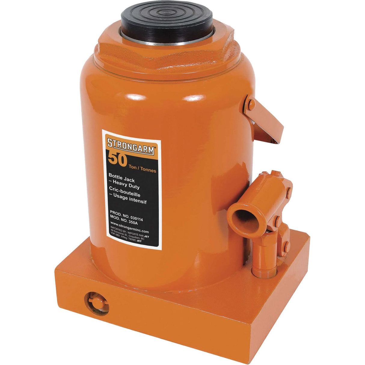 350A Bottle Jack, 50 Ton(s), 19-3/4" Raised Height