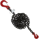 Chain Sling, Grade 100 Chain, Single Legs, Grab & Slip Hooks, 9/32" x 5'
