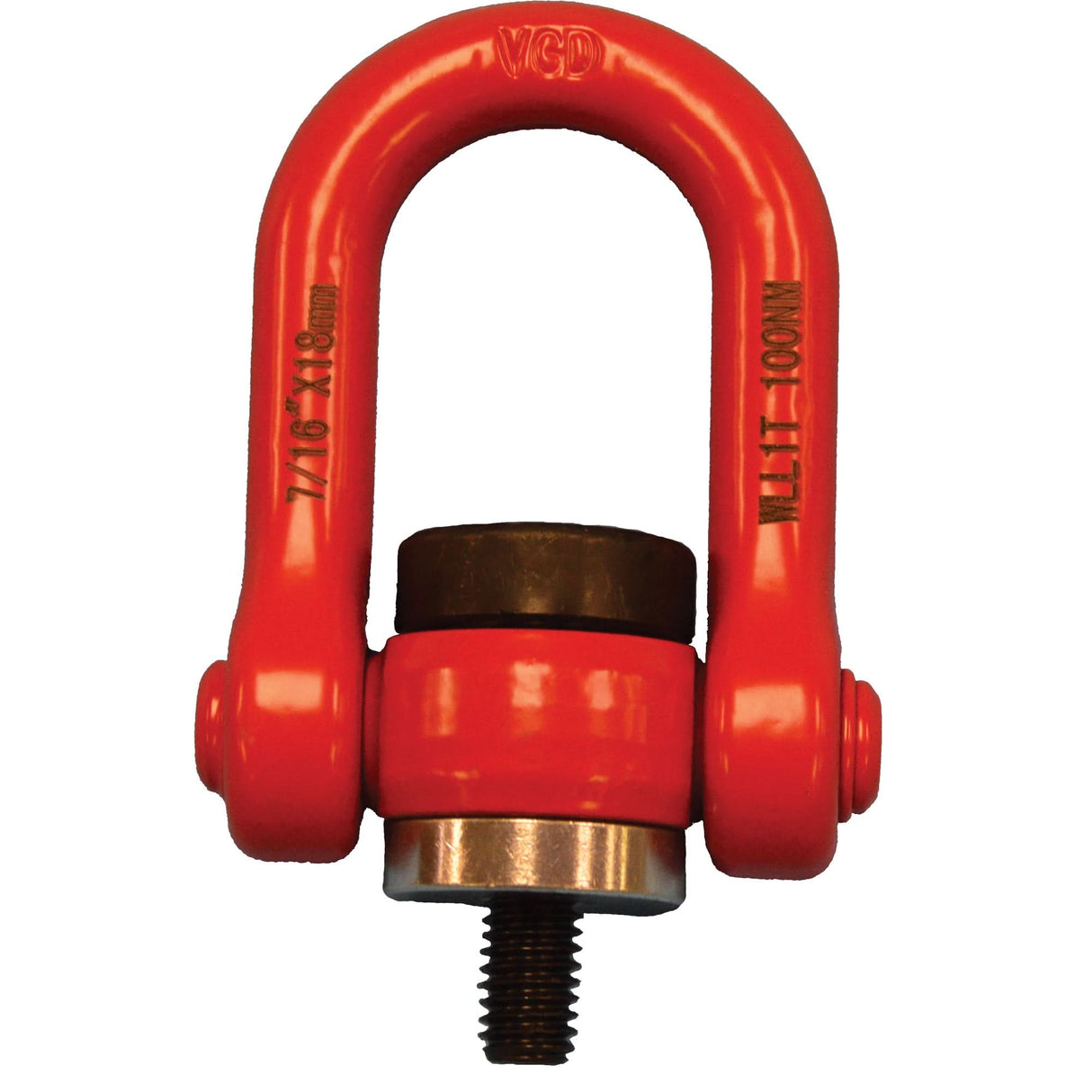 VQ Swivel Hoist Lifting Ring, 1/4", 12 mm Thread Length, Alloy Steel