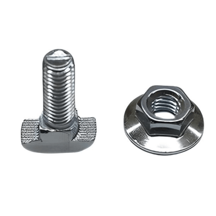Hammer Bolt with Flanged Hex Nut | 45 Series T-Slot Aluminum